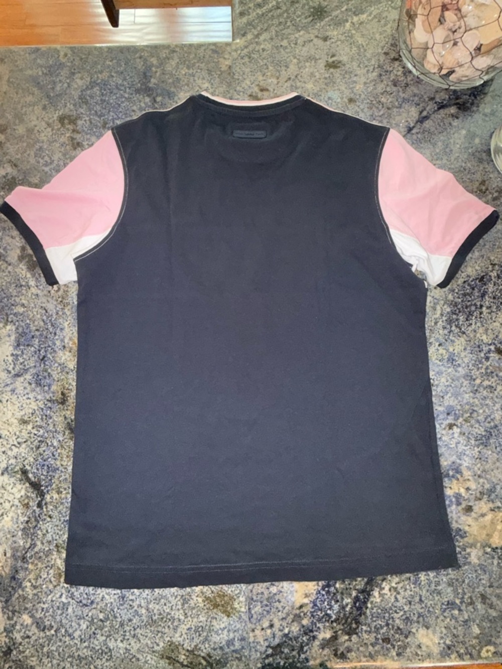 Eden Park Colorblock Crewneck T-Shirt - Pink/White/Navy Men’s Medium - Picture 6 of 12